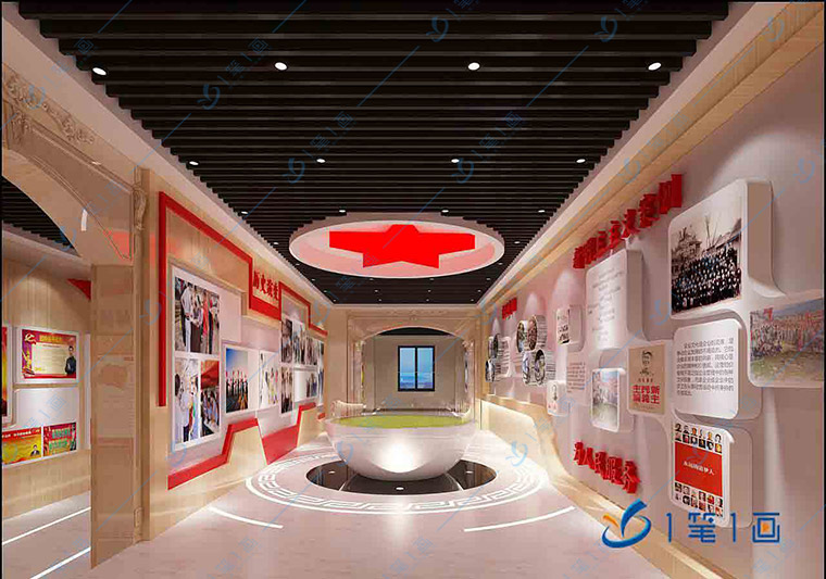 红色文化展馆设计平面图