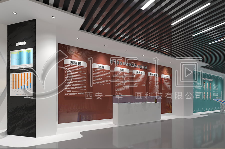 毒品预防宣传展厅解决方案-未成年毒品预防教育基地施工方案-毒品预防教育展示馆多媒体产品-青少年禁毒教育展示馆设计布局