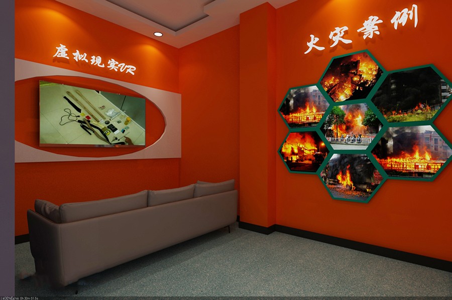 安全馆施工,安全交通安全教育实践展厅建设效果图,安全网络安全教育实践展厅效果图建设