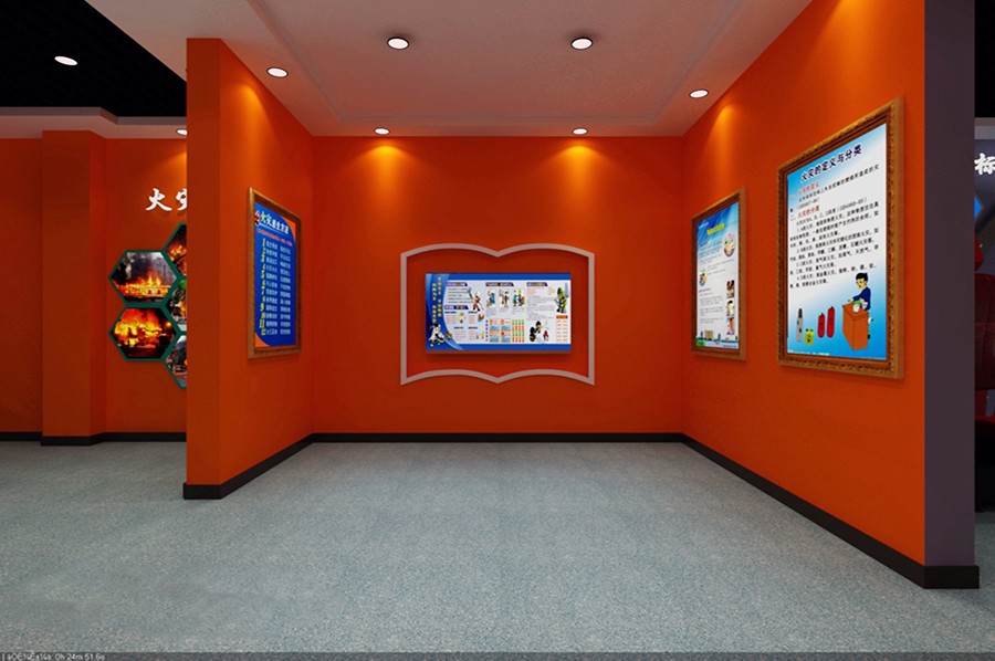 安全馆设备,安全生命安全教育展馆施工设备,安全网络安全警示教育展厅效果图方案