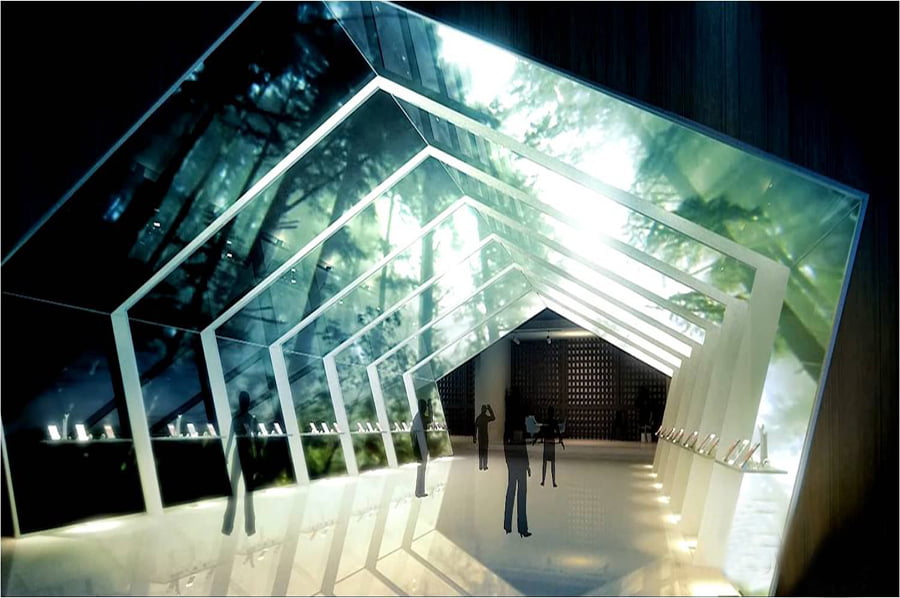 垃圾分类展览馆建设,智慧环保教育展馆设备,智慧环保科普展览馆效果图