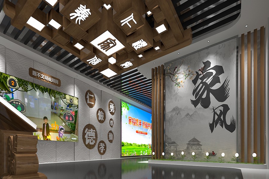 家风家训展厅施工,社区家风家训主题馆设备,红色家风家训馆方案