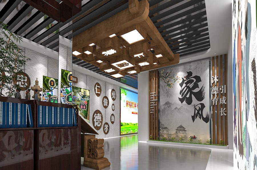 家风家训展览馆建设,社区家风家训展厅施工,红色家风家训馆建设