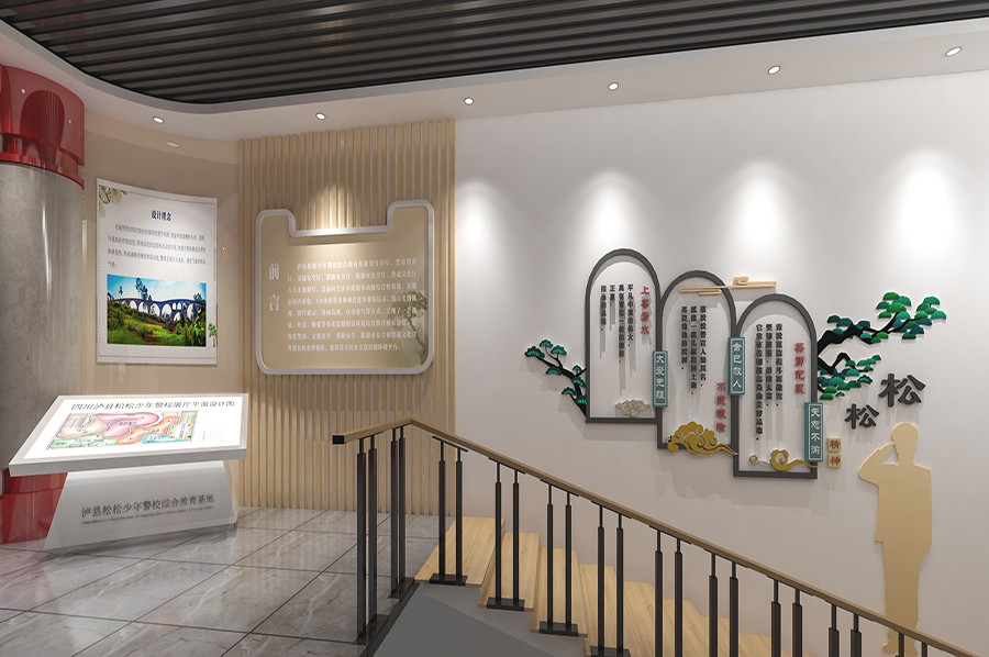 警史展厅效果图,派出所警史展厅效果图,公安警史展览馆设备
