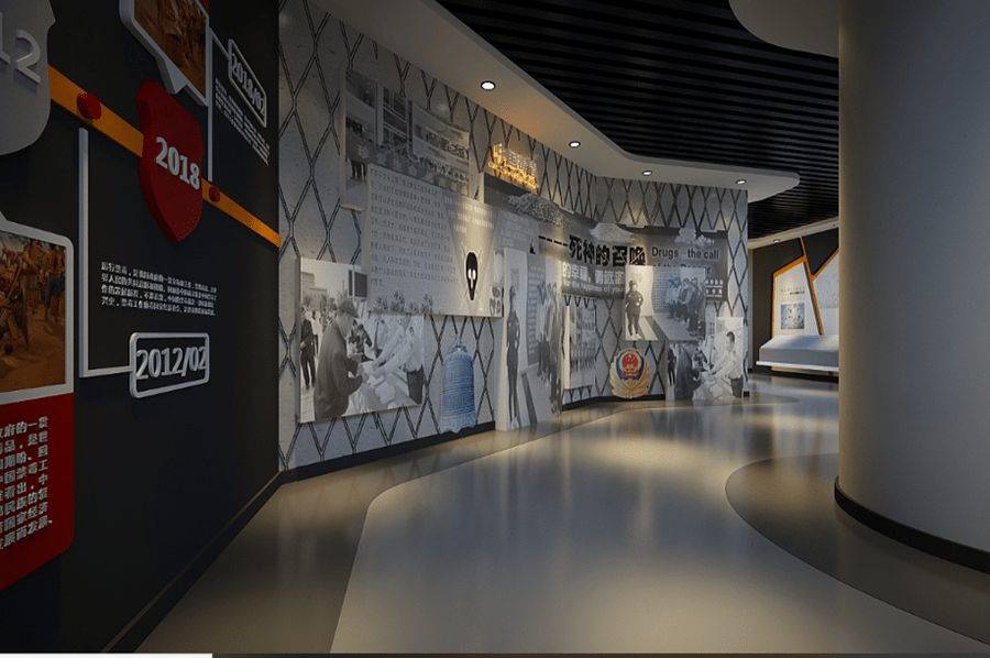 国防教育展览馆效果图,全民国防展馆施工图施工图,军事国防教育展馆策划建设