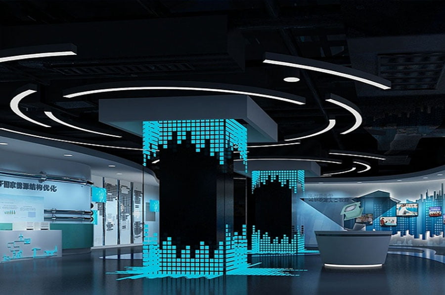 国企产品展厅策划,兽医用品国企文化展馆效果图,物资专材国企产品展厅设计