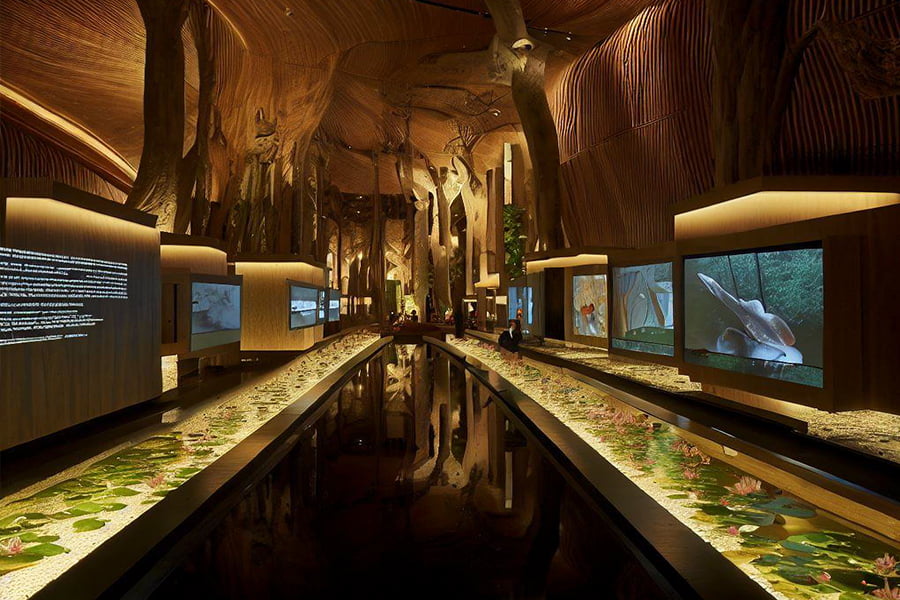 垃圾分类环保教育展厅建设,智慧环保教育展览馆设计,景区环保教育展馆施工