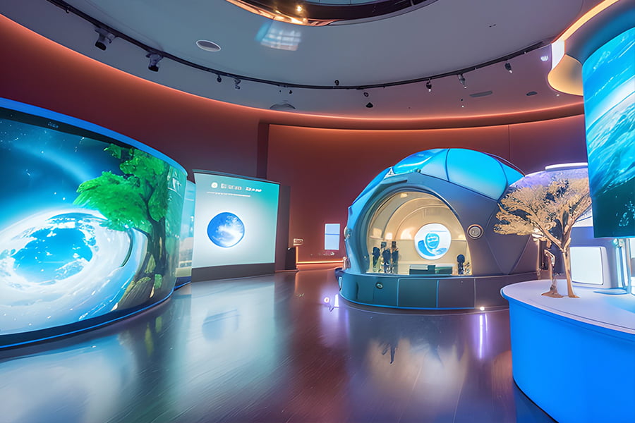 气象局科普展厅施工