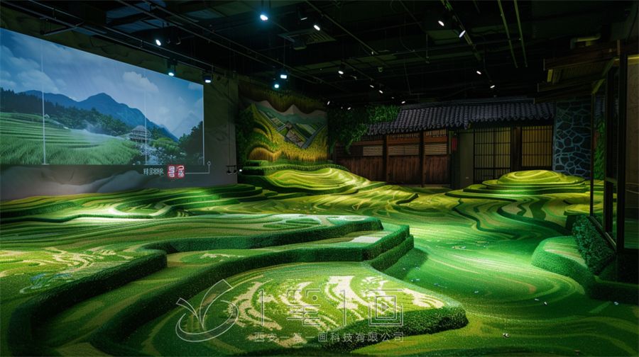 国家生态湿地生物多样性体验馆，多媒体梯田生态系统展厅设计方案