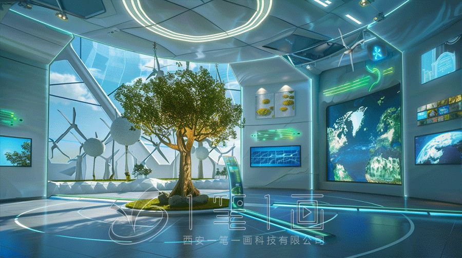 智能电气**双碳体验馆设计方案，多媒体双碳展厅建设方案