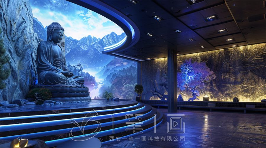 石窟数字展厅设计方案，多媒体互动石窟数字展示馆建设施工