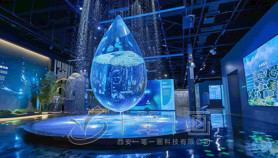 水务环保有限公司展厅设计方案，多媒体企业展厅建设方案