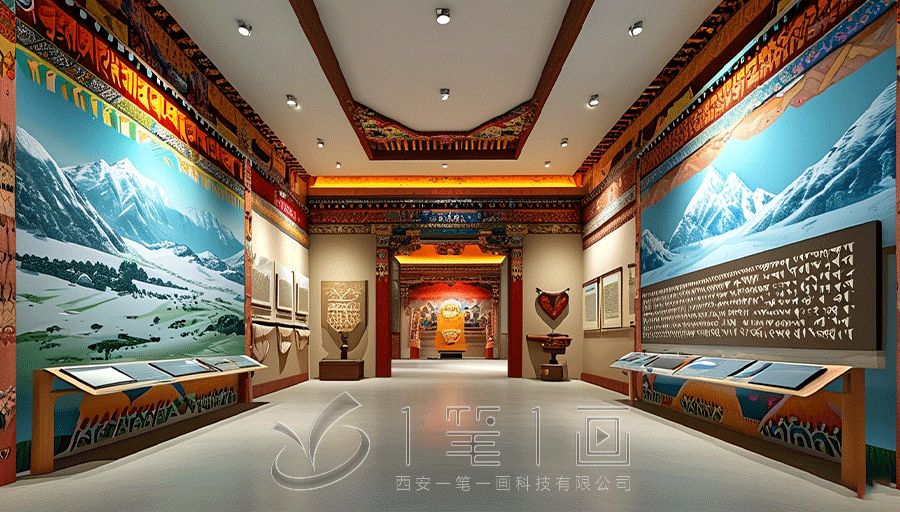 藏北游牧文化体验馆,藏北游牧文化展厅设计,多媒体设备创意解决方案