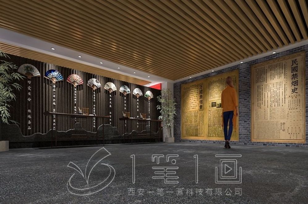 国防教育展厅设计, 红色文化传承展示, 互动多媒体设备
