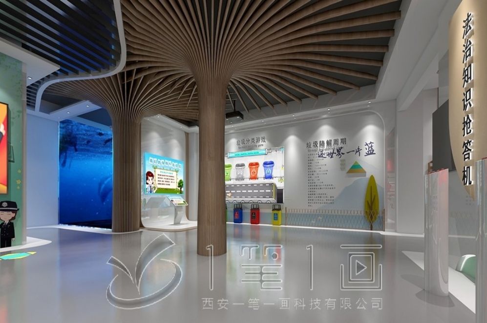 法治教育展厅设计, 创意互动多媒体, 展厅效果图