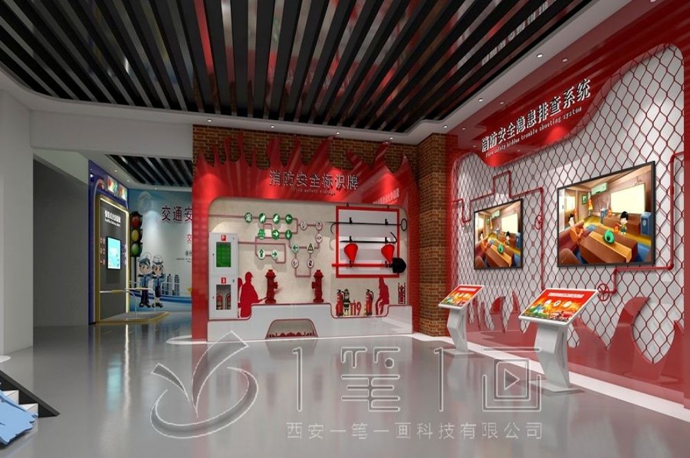 国防动员教育基地设计,互动多媒体设备,创意现代化展厅方案