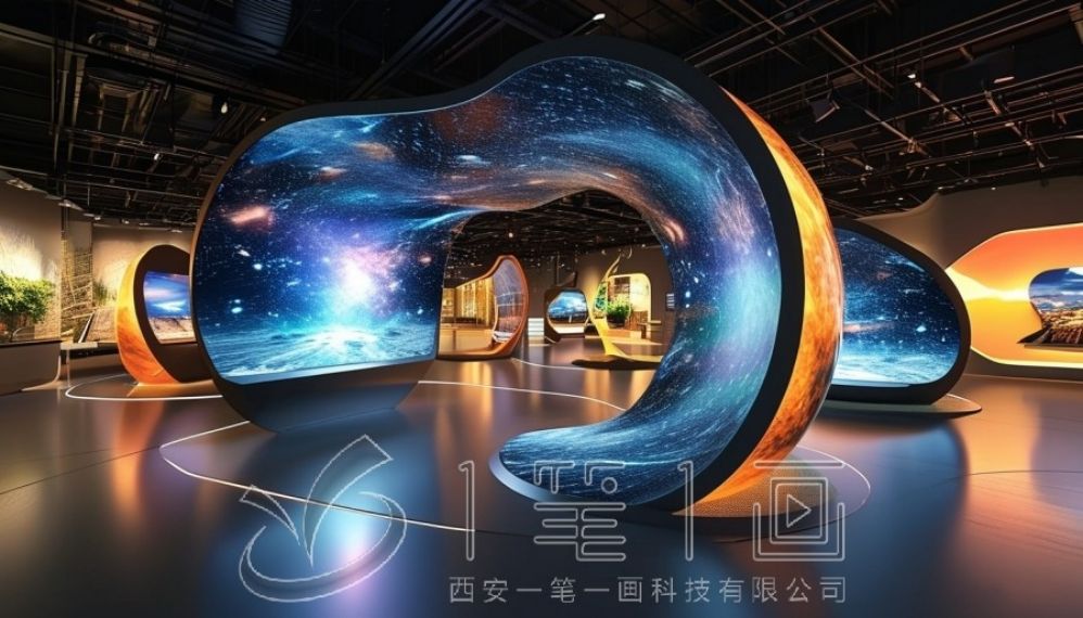 安全教育基地设计，互动多媒体设备，创意智慧