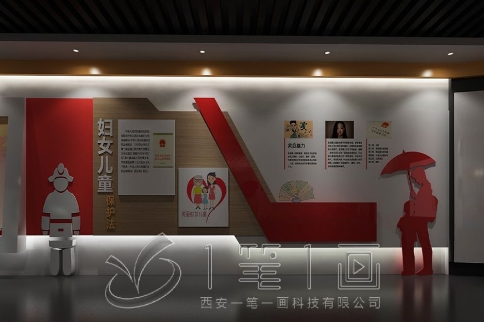 国防教育展厅设计, 多媒体互动体验, 现代化展示