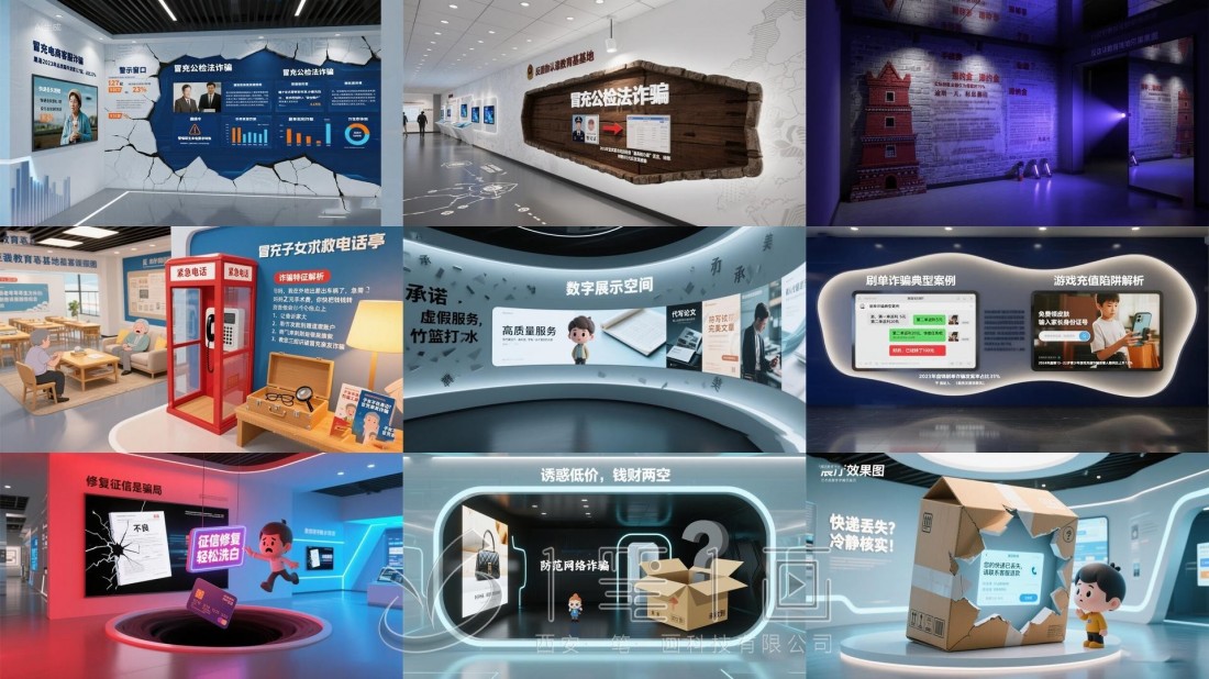 反诈展厅设计，反诈宣传展厅