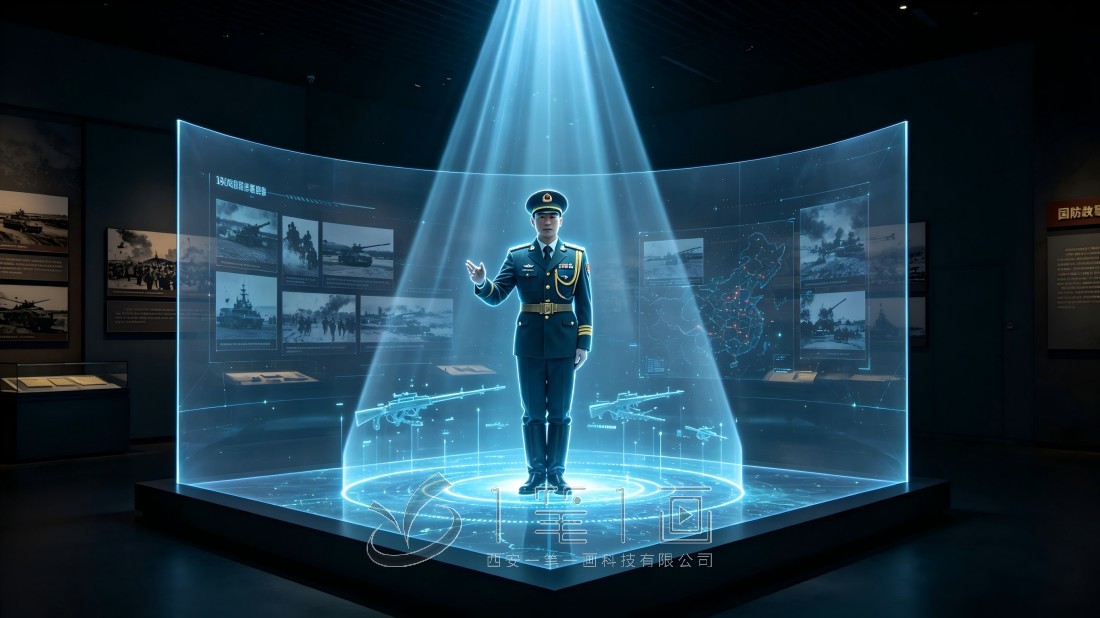国防教育基地国防教育展陈厅效果图
