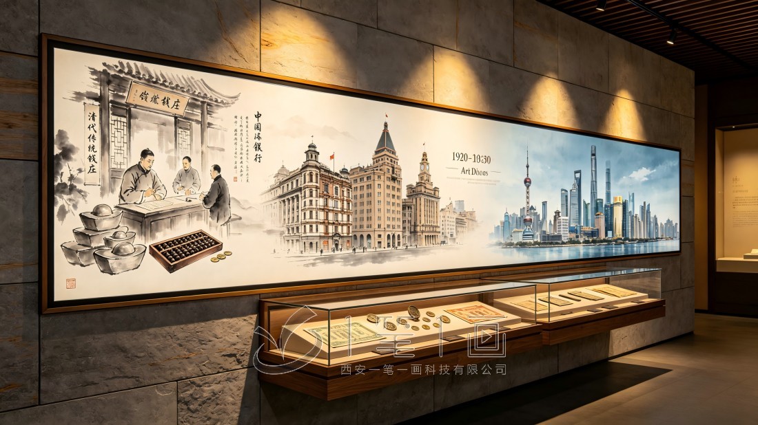 银行企业展厅及银行行史教育馆方案策划【金融展厅设计施工】