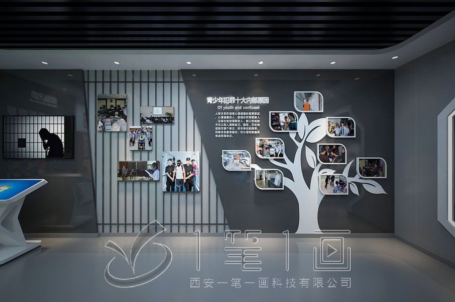 法治教育展厅设计，百灵未检法治教育展厅