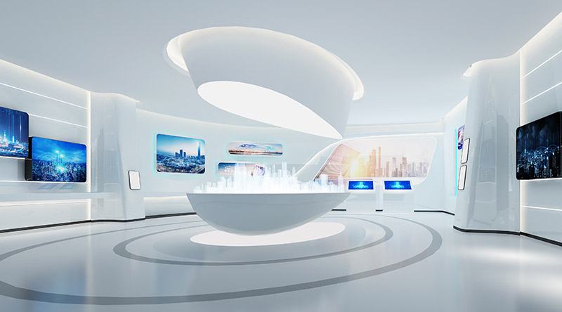 多媒体企业展馆设计效果图/企业展厅方案策划