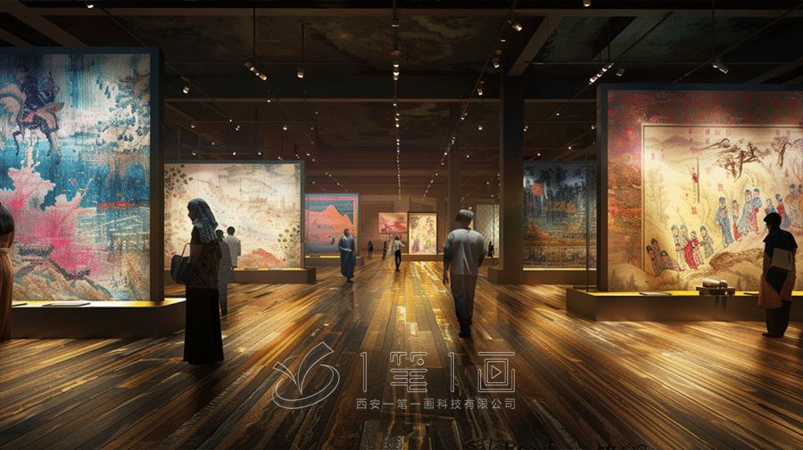 丝绸之路展厅，高科技一带一路展厅设计效果图