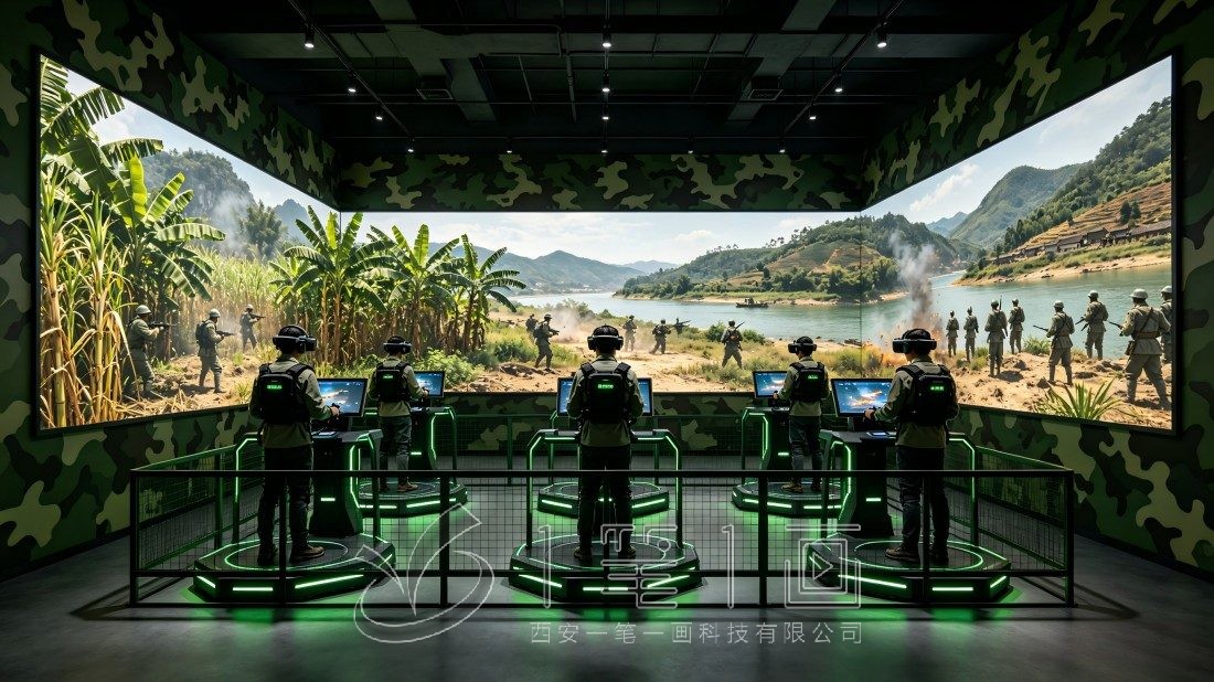 市国防教育基地VR战场效果图