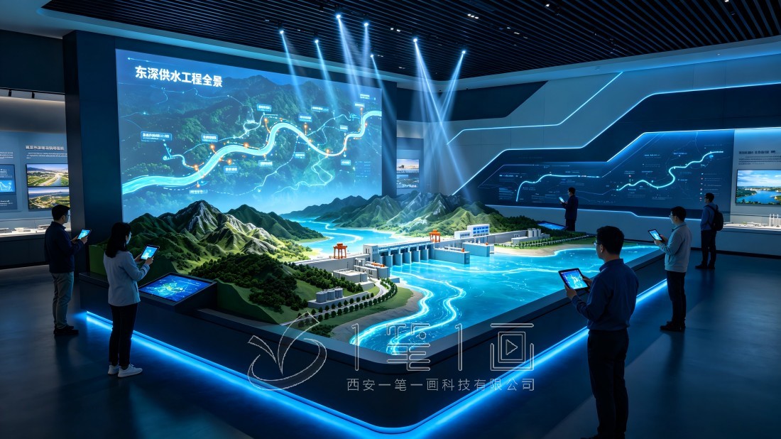 香港青少年国民教育基地效果图供水数字沙盘