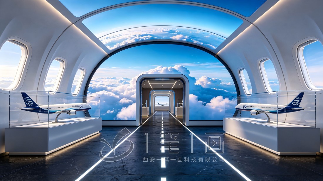 航空公司企业展厅/党建展厅效果图