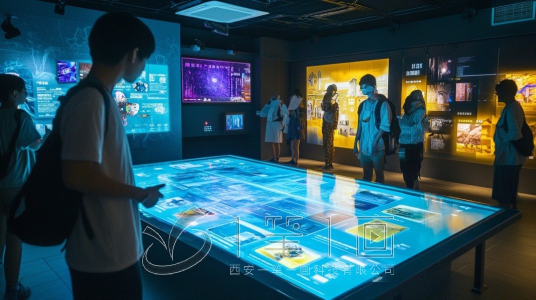 AI环保展厅效果图