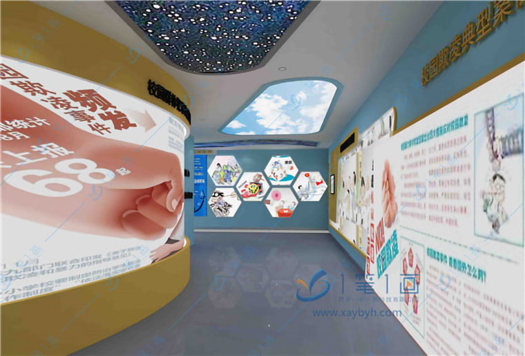 互动普法科普教育展馆设计平面图